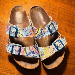 Birkenstock papillio paisley printed vegan sandals